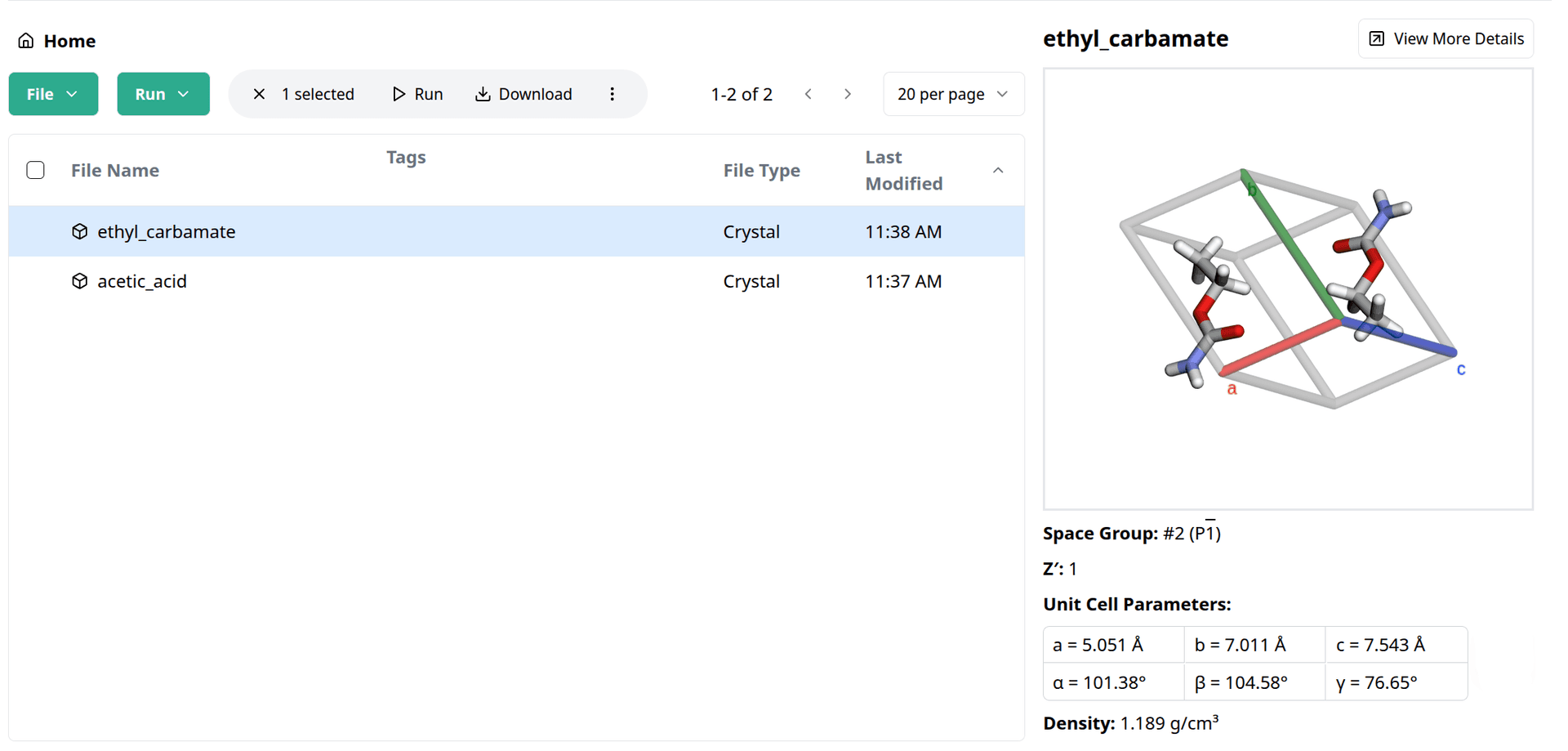 Importing molecular structures